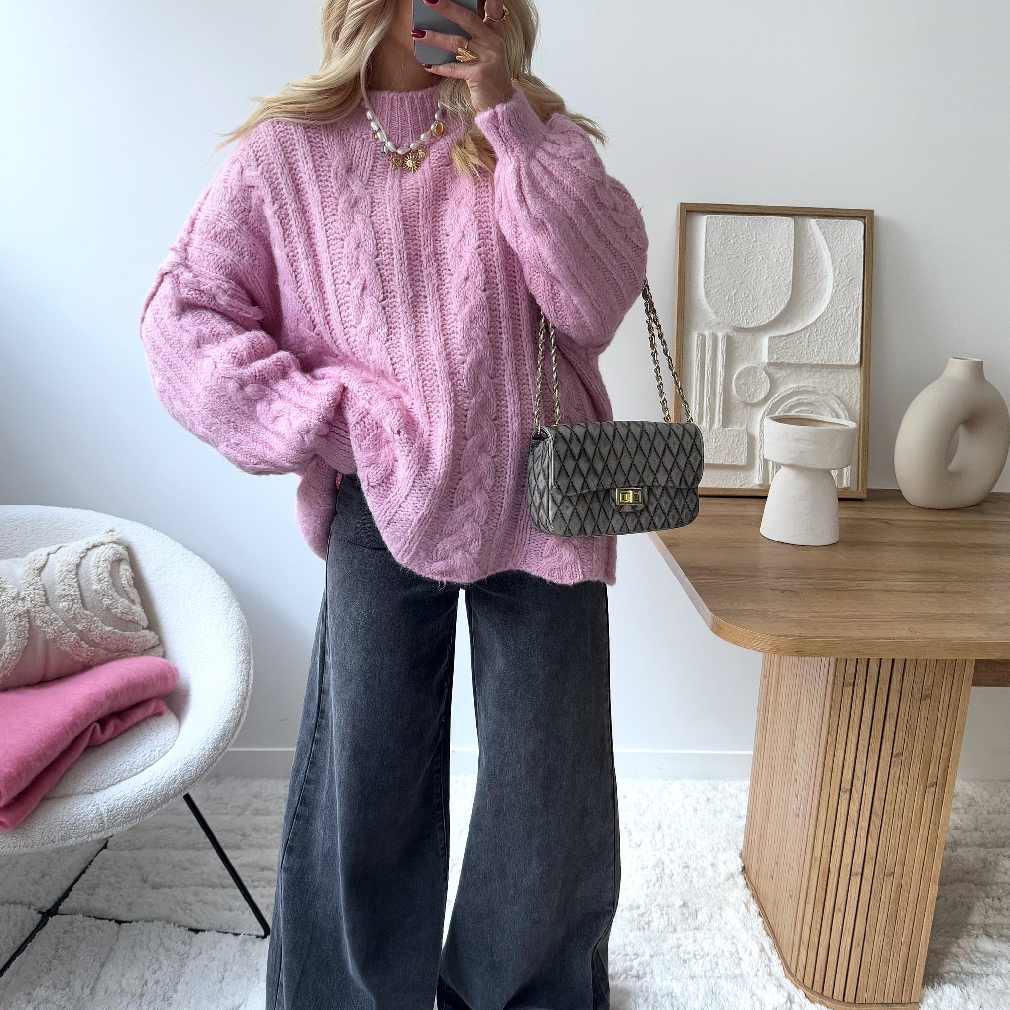 Pull oversize en maille torsadée CASTELLO