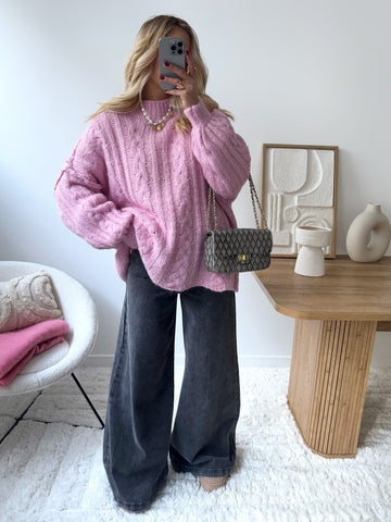 Pull oversize en maille torsadée CASTELLO