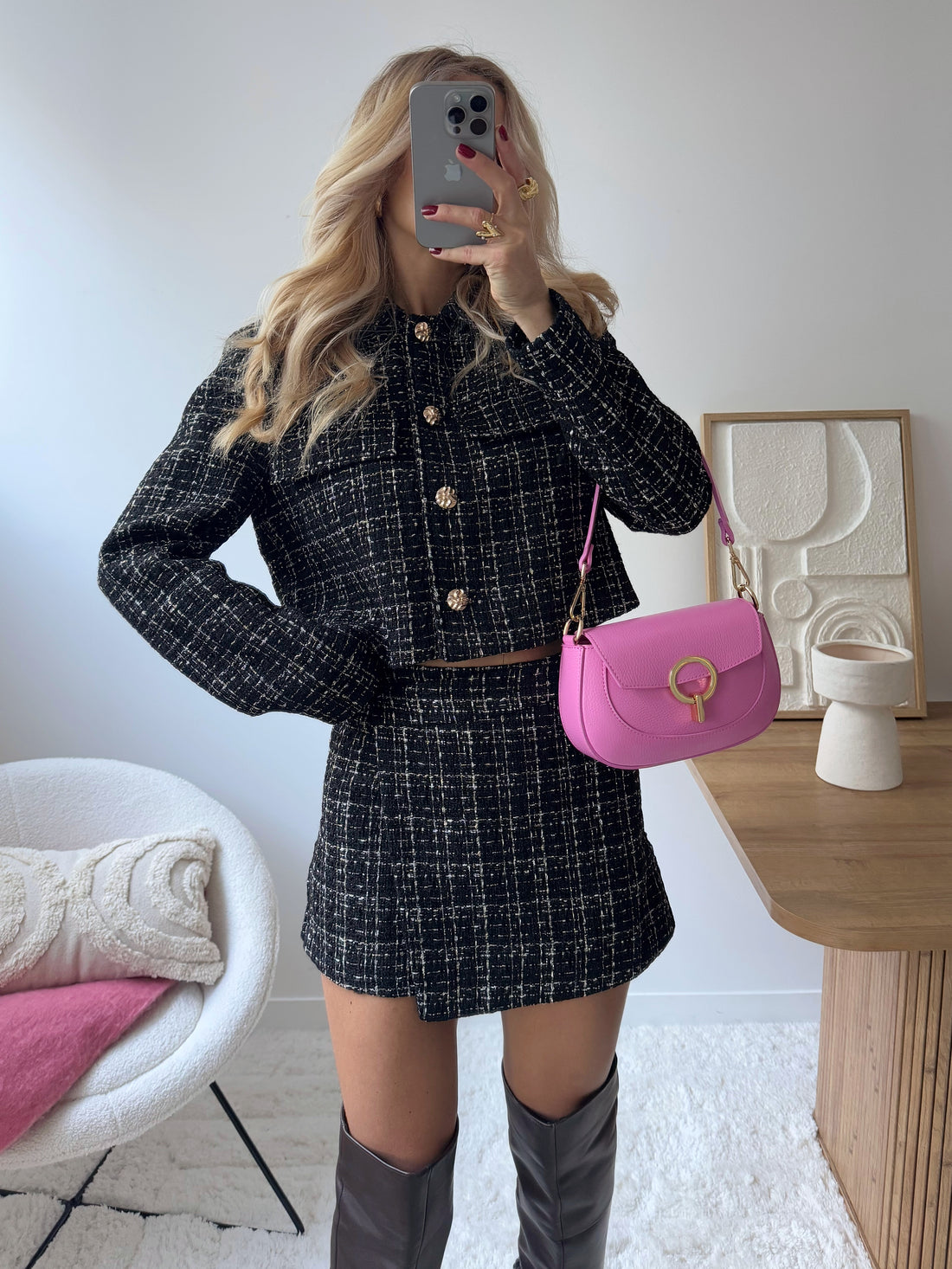 Veste effet tweed TELMI