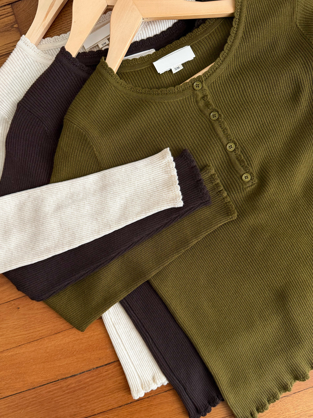 Top en maille côtelée DOMINA - écru