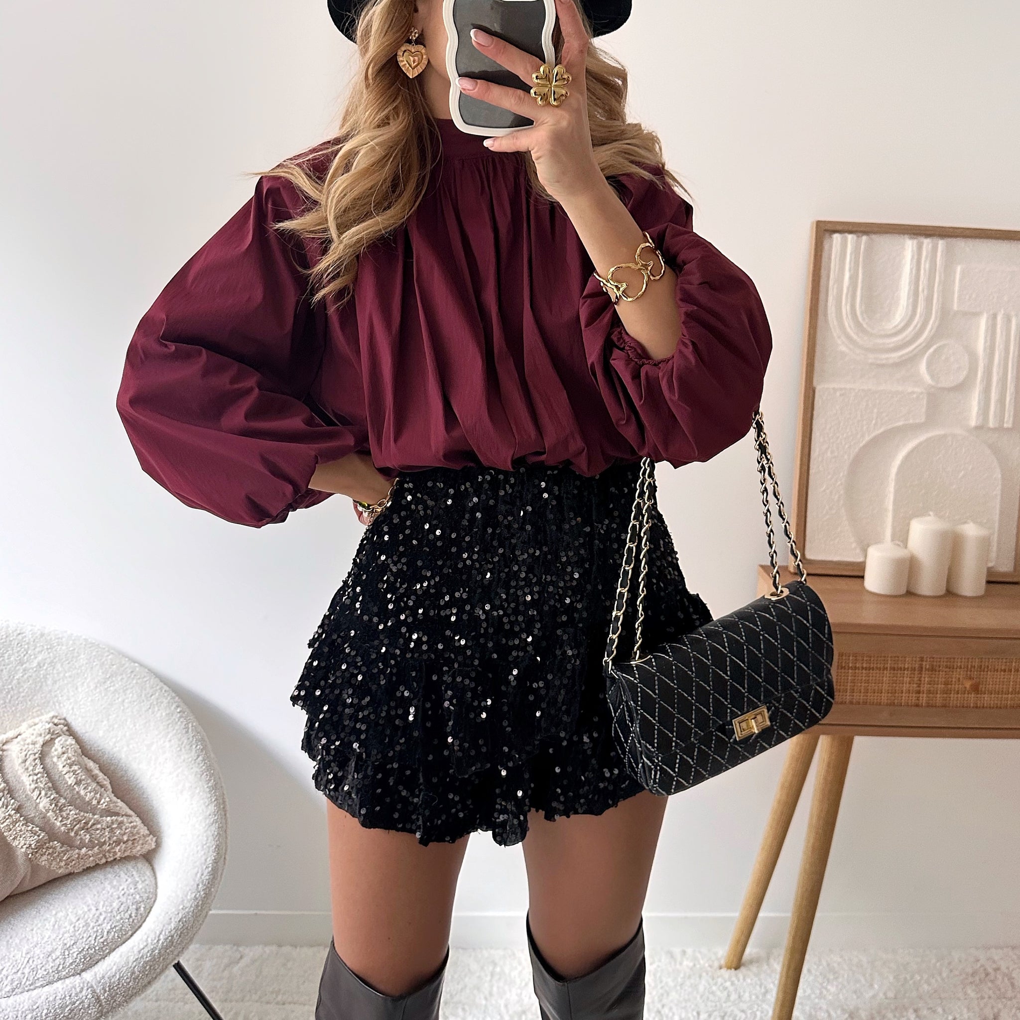 Blouse LISANDRA - bordeaux