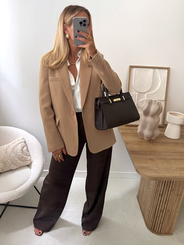 Blazer droit ajusté FRANKLIN - camel