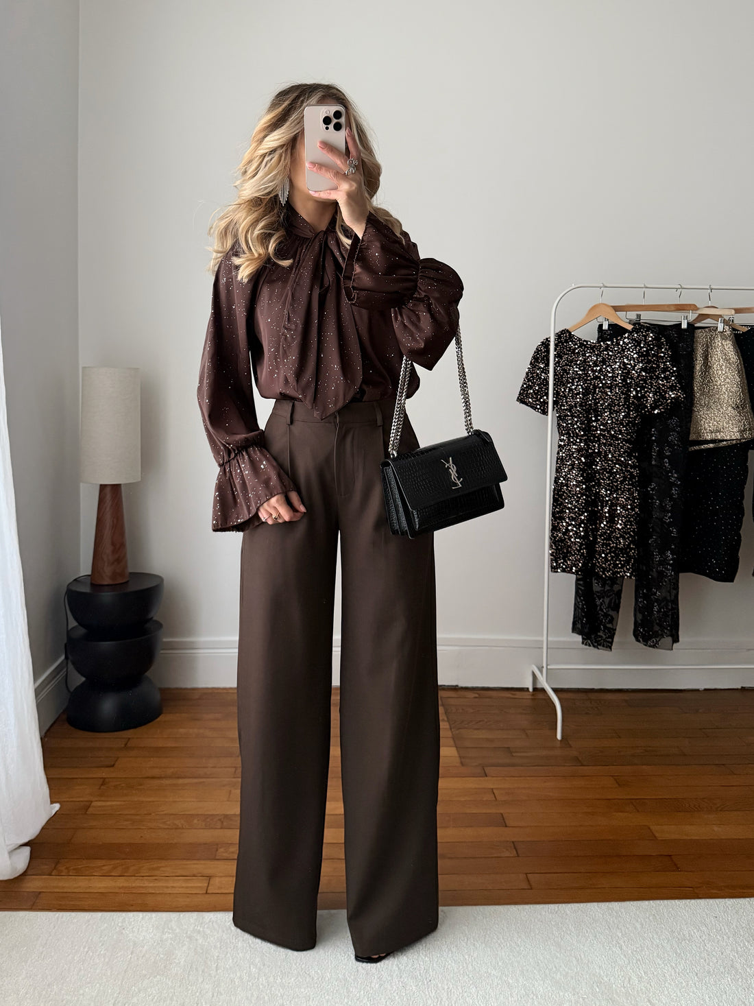 Pantalon tailleur DAMIEN - chocolat