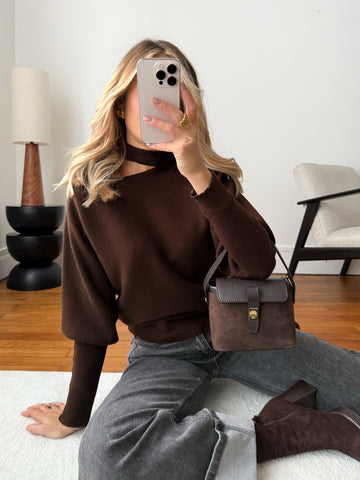 Maille col asymétrique OSTERIA