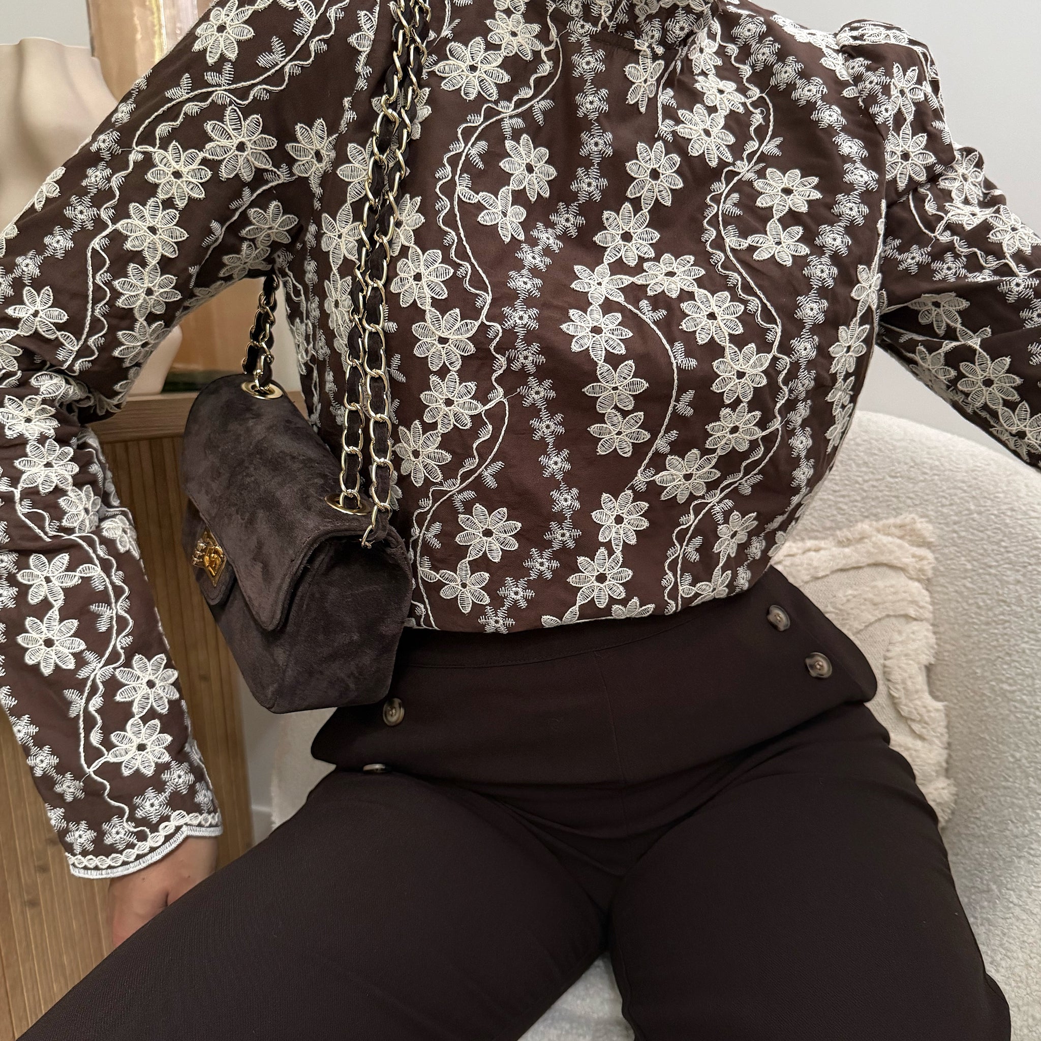 Blouse à broderie floral AUVERS