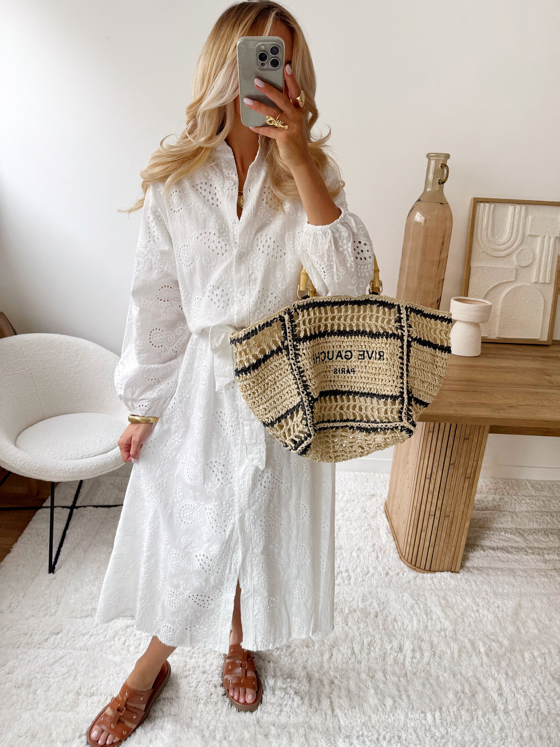 Robe longue en broderie ajourée GRAZIE