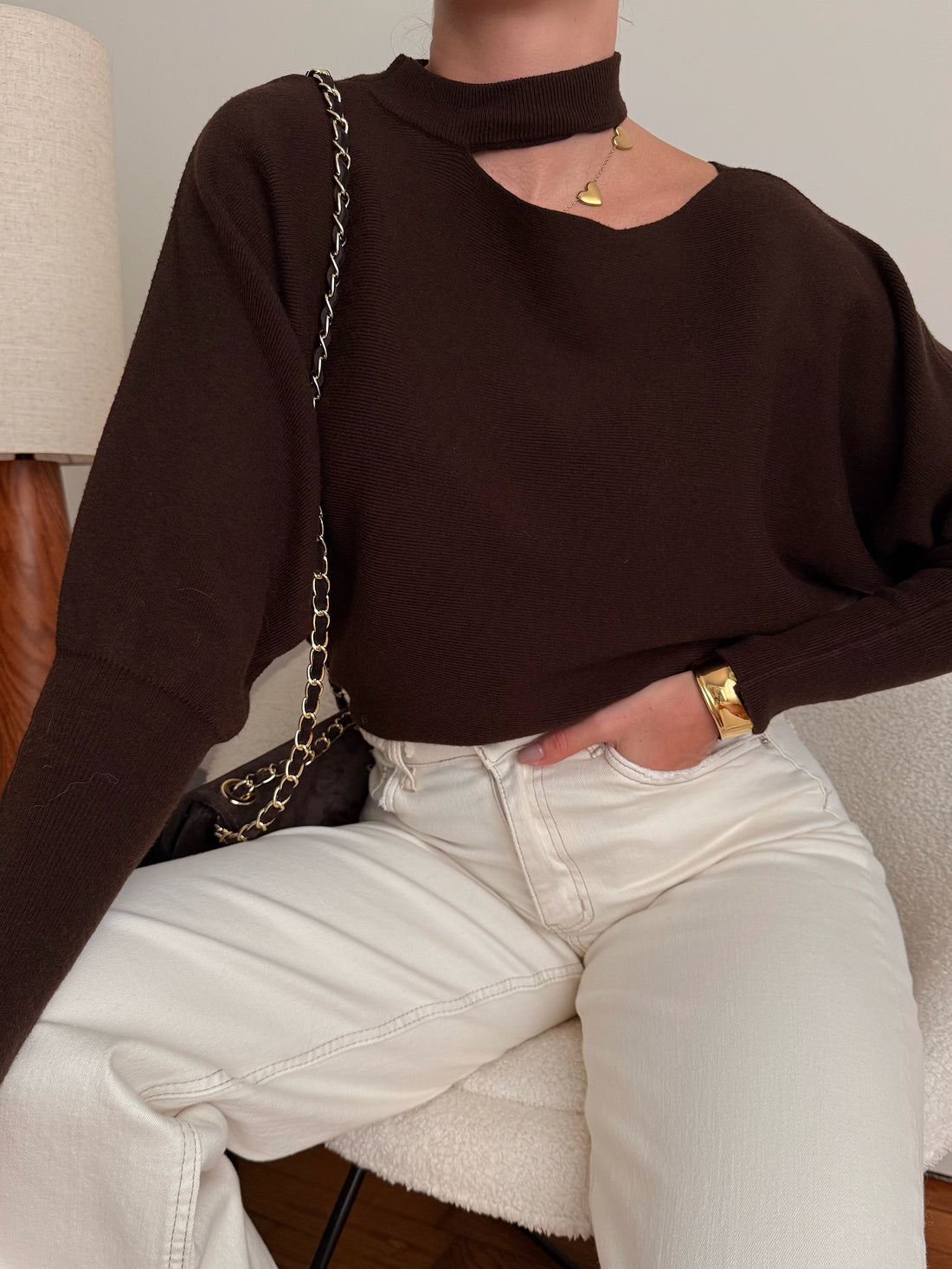 Maille col asymétrique OSTERIA