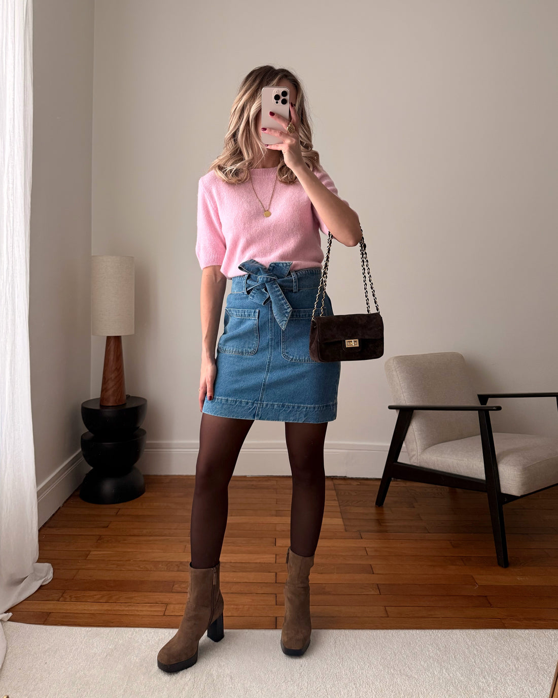 Jupe denim et ceinture ZOÉLIE