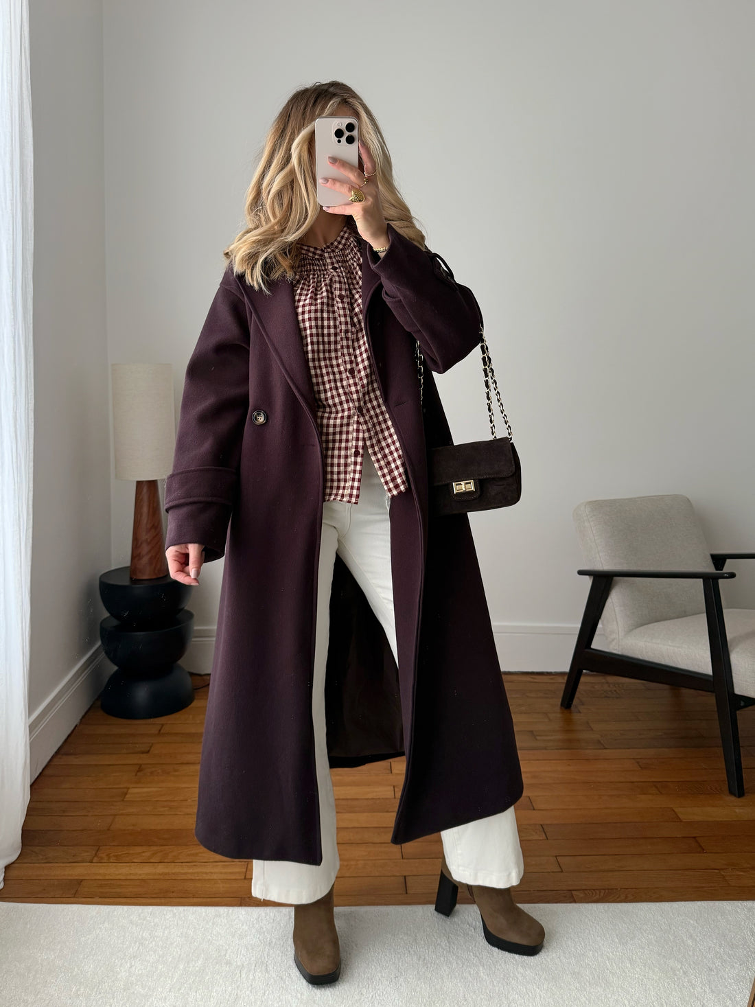 Manteau long à coupe droite SANDERS