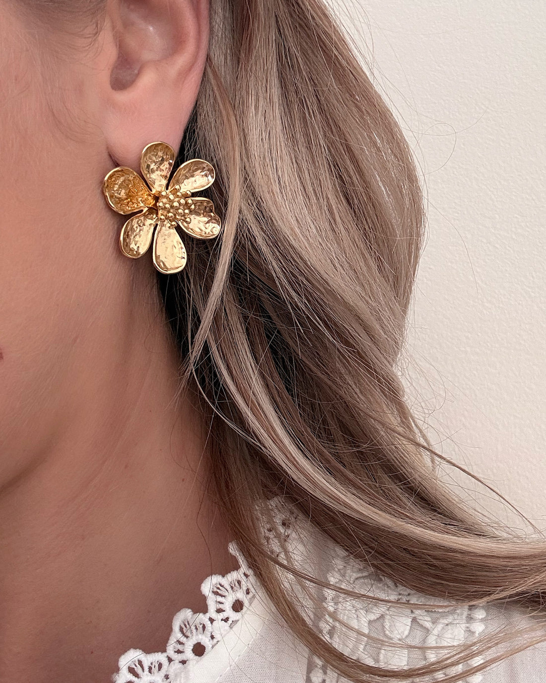 Boucles d'oreilles fleurs PEONY