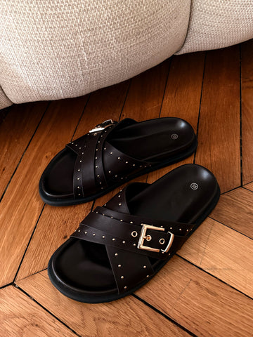 Mules plates cloutées RITTER