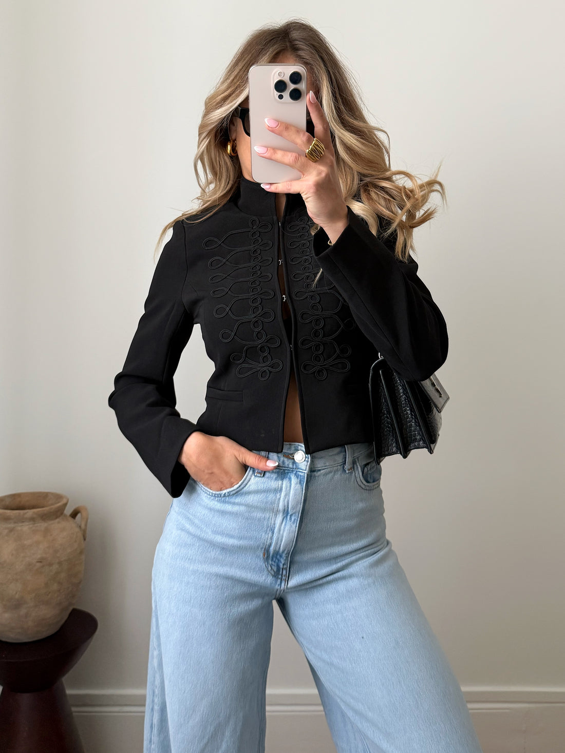 Veste cintrée col officier EDWIGE