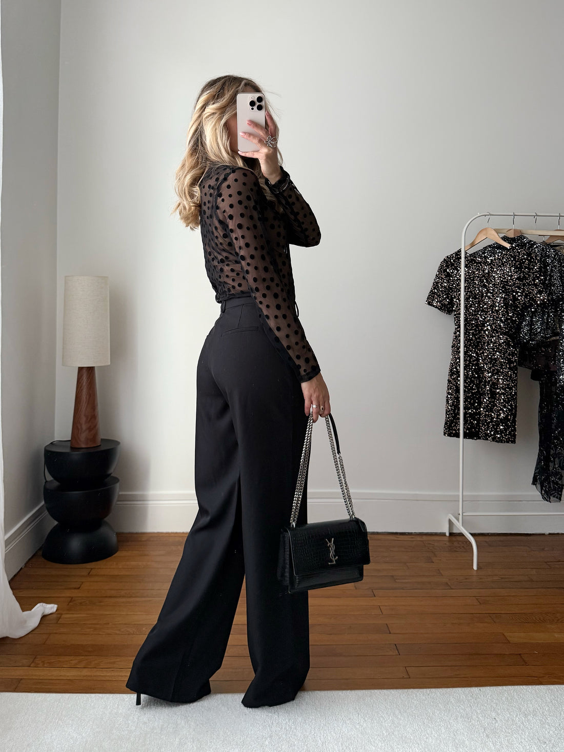 Top en résille à pois TALENCE