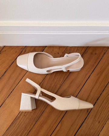 Slingback à talon BALDWIN - beige