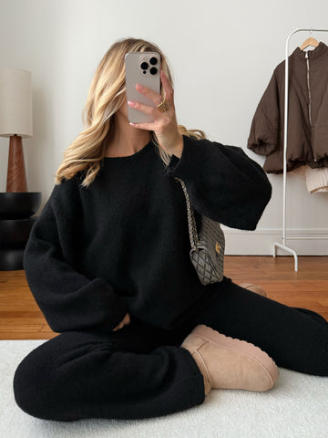 Maille douce oversize VANOISE - noir