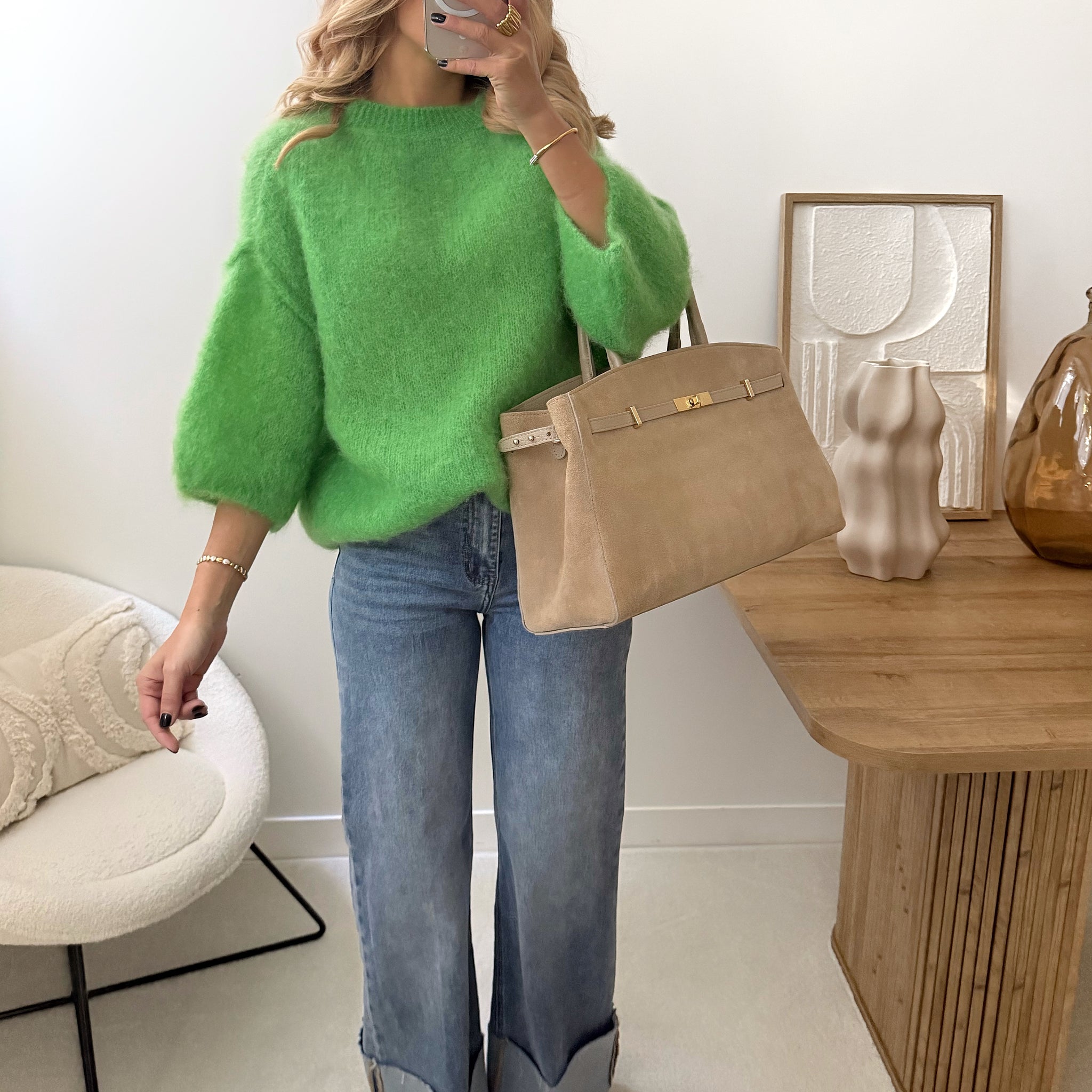 Maille en mohair FERGUSON - vert