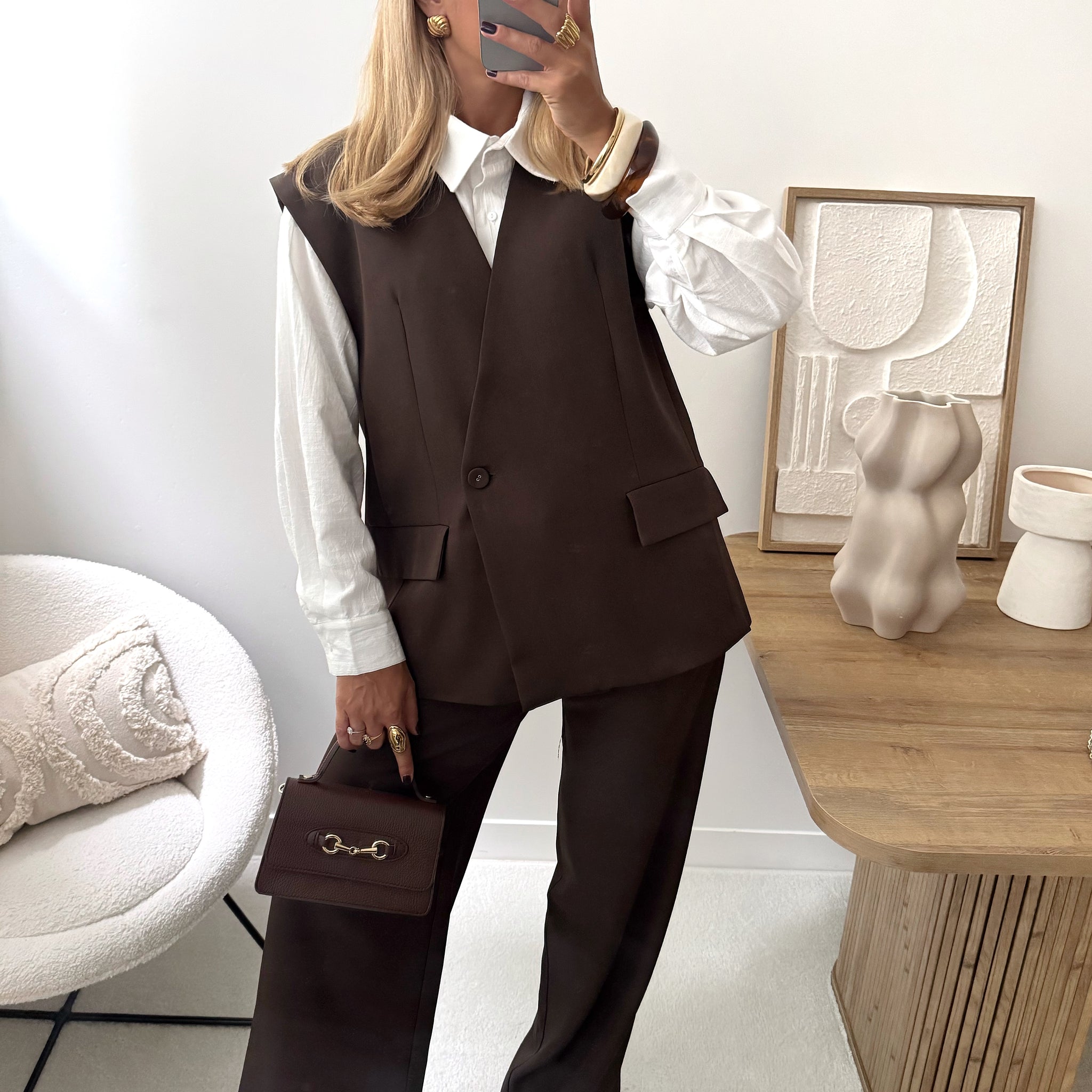 Veste blazer sans manches PLACIDE