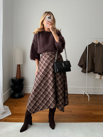 Jupe longue à carreaux DUNE