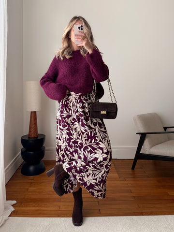 Jupe longue à imprimé floral MONISE