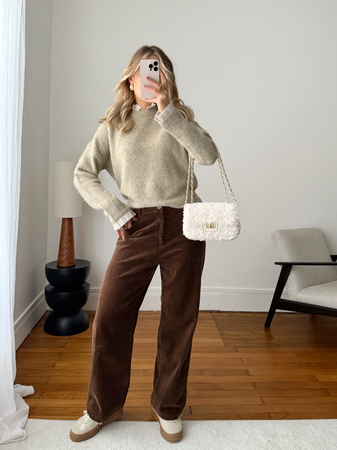 Maille bi-matière LOUISON - sauge clair