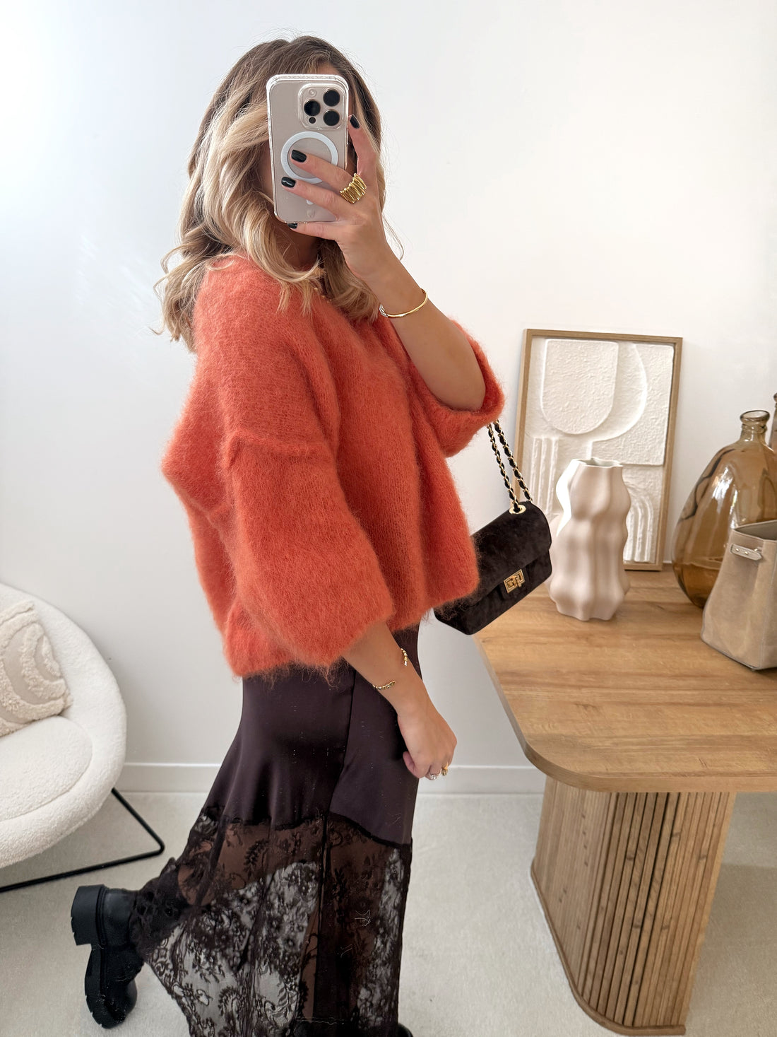 Maille en mohair FERGUSON - orange