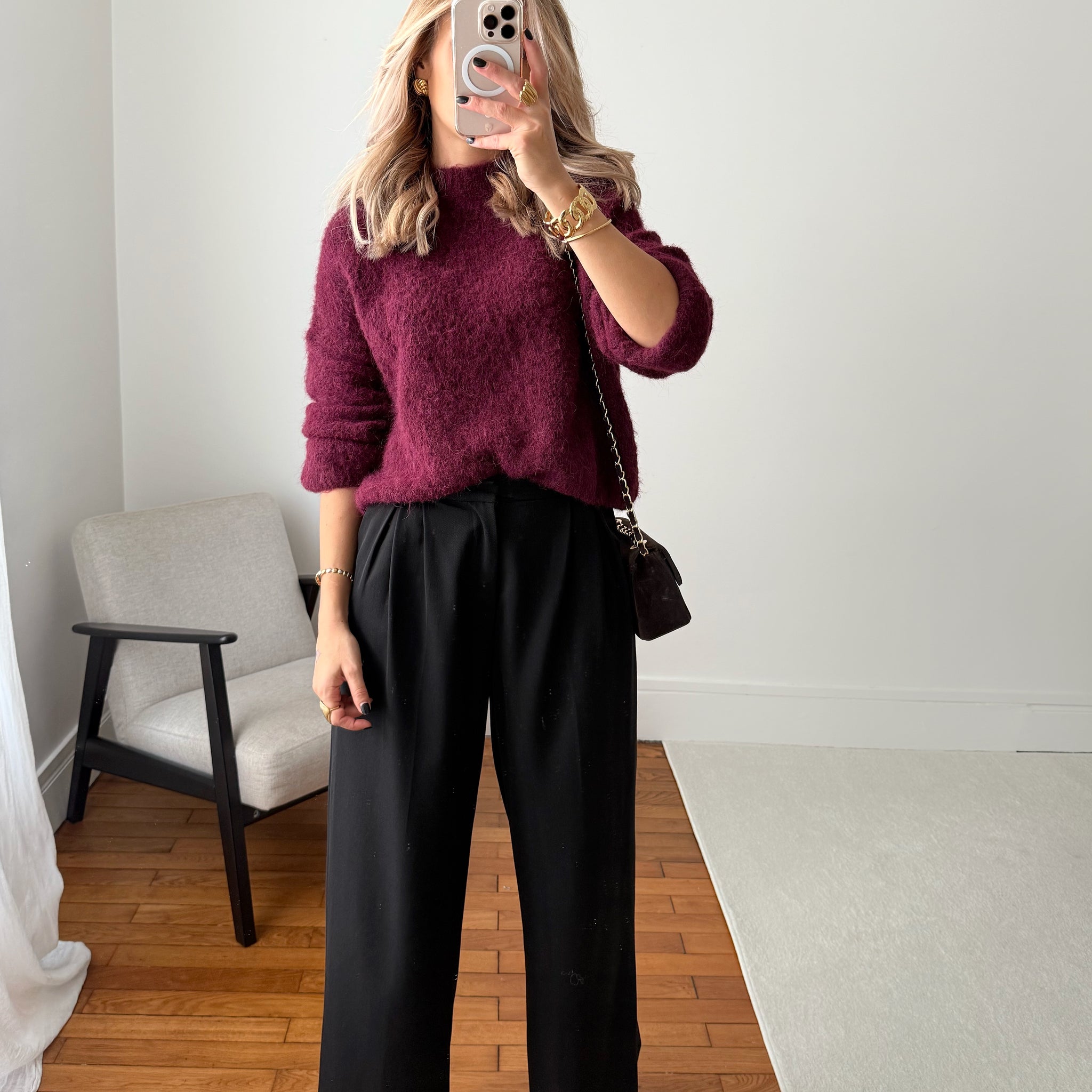 Pantalon tailleur oversize RAYMOND - noir