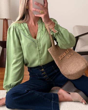 Chemisier fluide broderie ajourée BUTINI