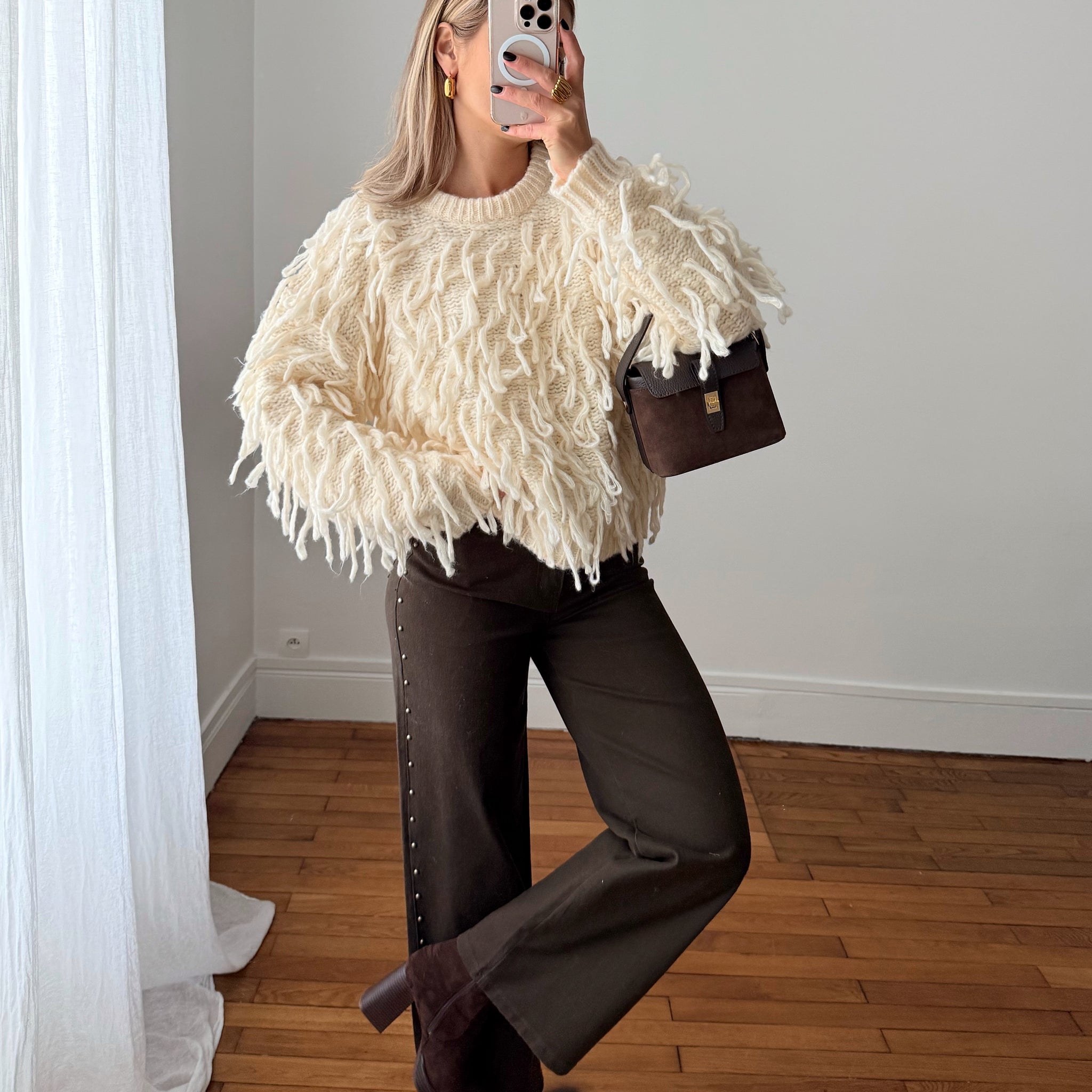 Pull en maille à franges ANGORA
