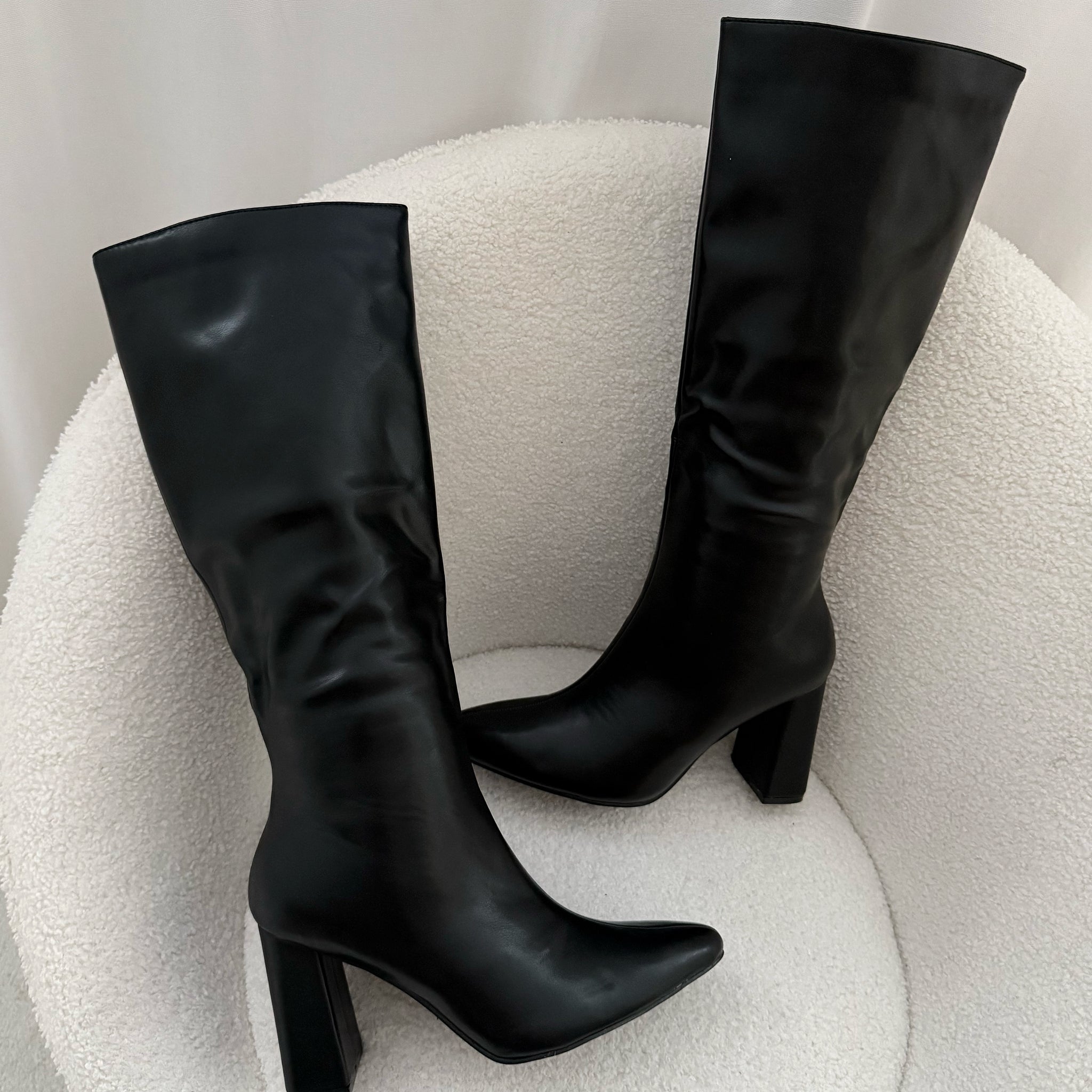 Bottes à talon en simili cuir DARMA