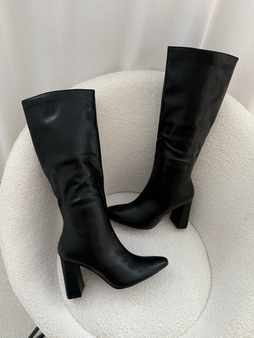 Bottes à talon en simili cuir DARMA