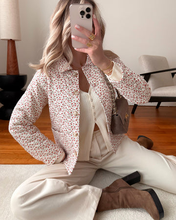 Veste matelassée à imprimé floral LUKA