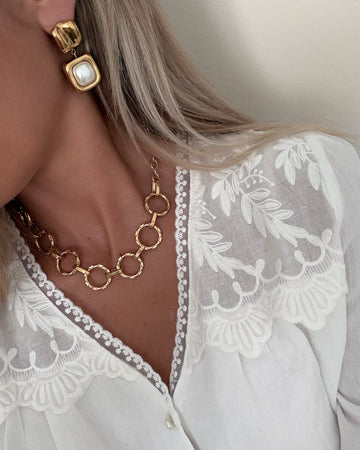 Collier maillons et anneaux ovales INAYA