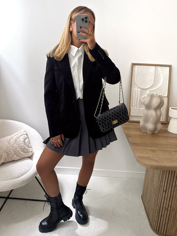 Blazer droit ajusté FRANKLIN - noir