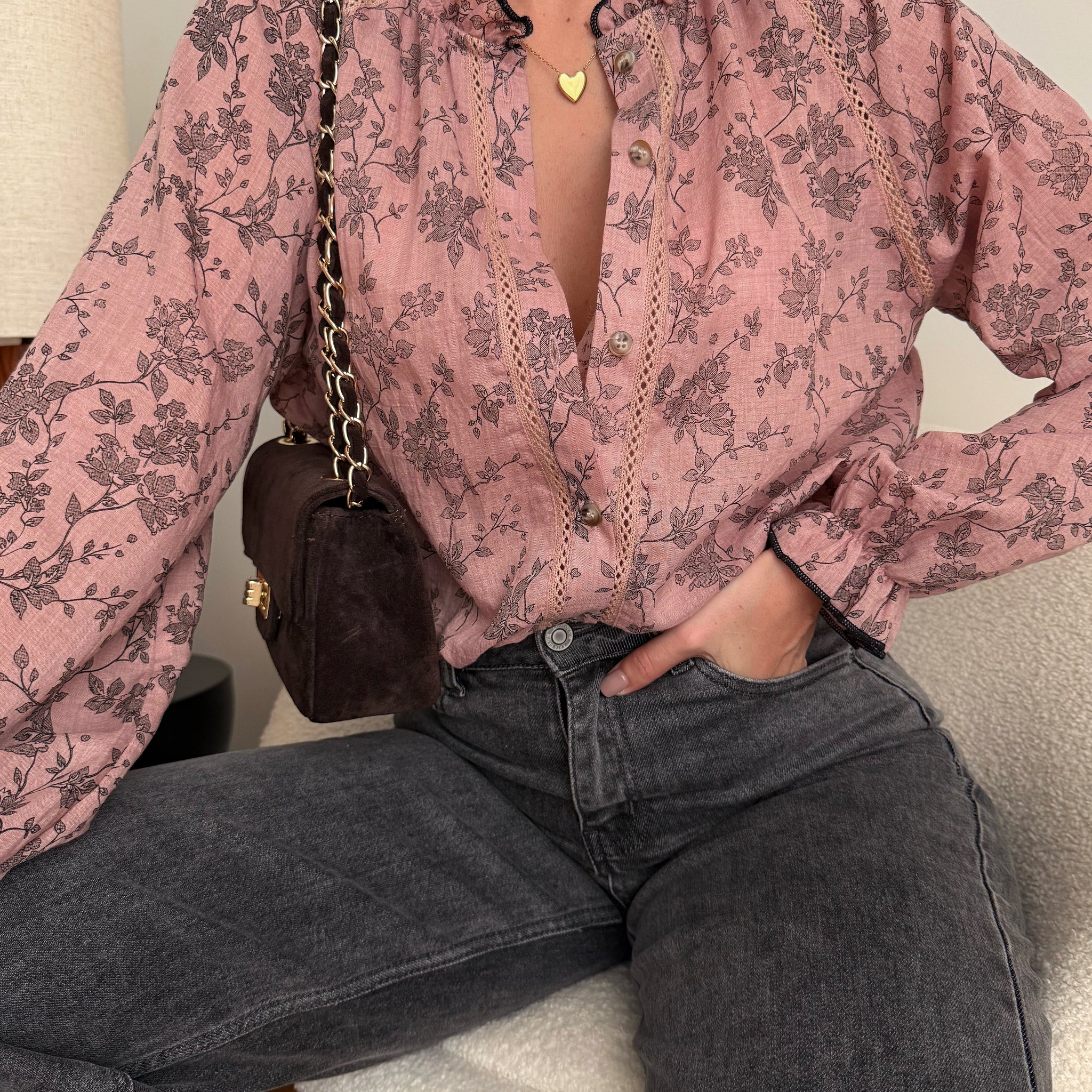 Chemisier à imprimé floral ALEXANDRINE