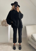 Pull oversize noir MARIO - Mamie Bourgeoise