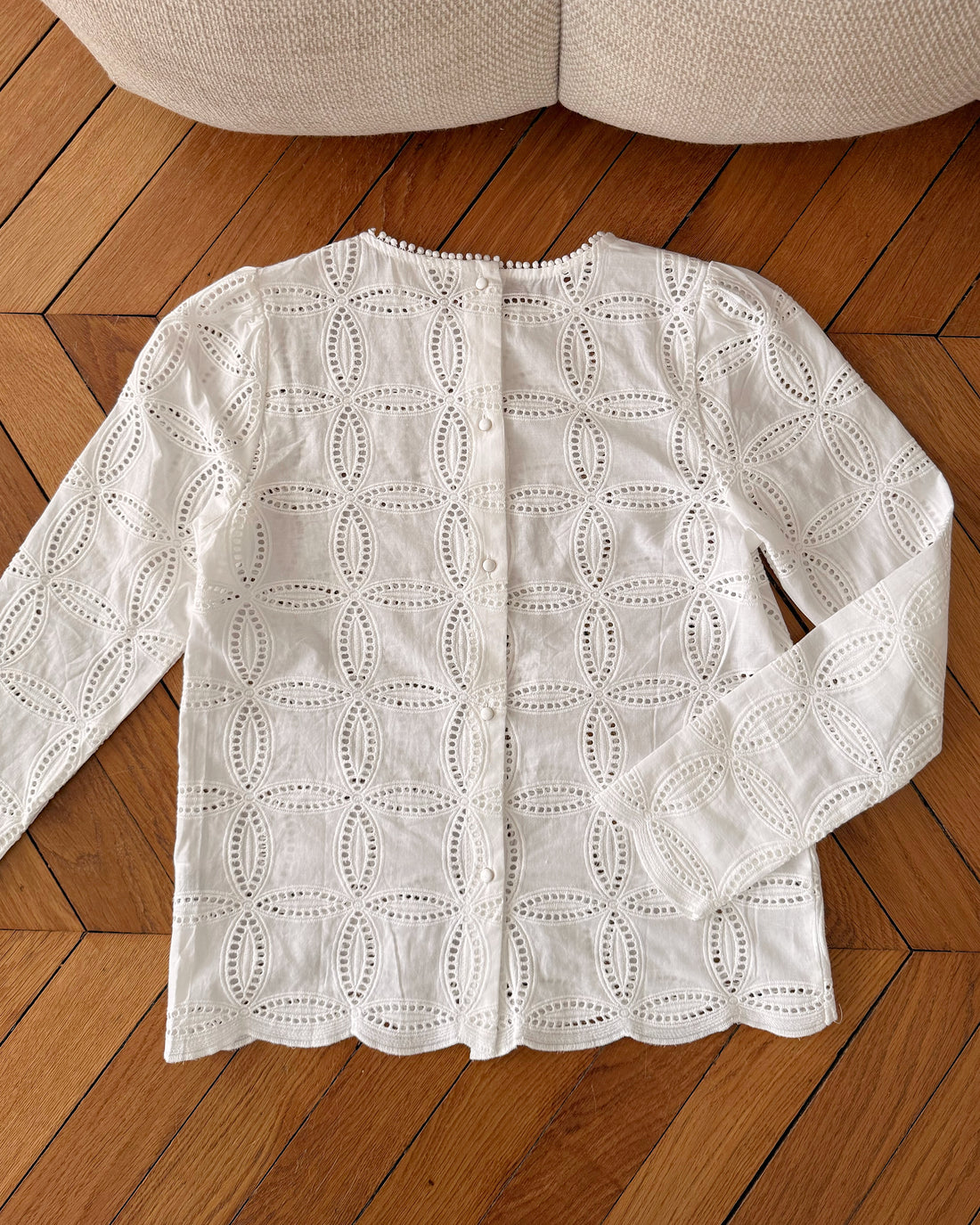 Blouse broderie anglaise ajourée JOLAS