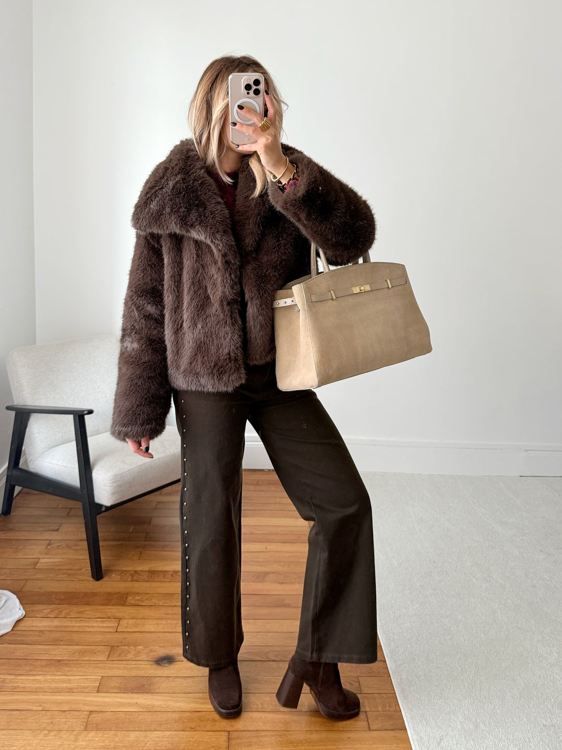 Manteau en fourrure vegan ABBY