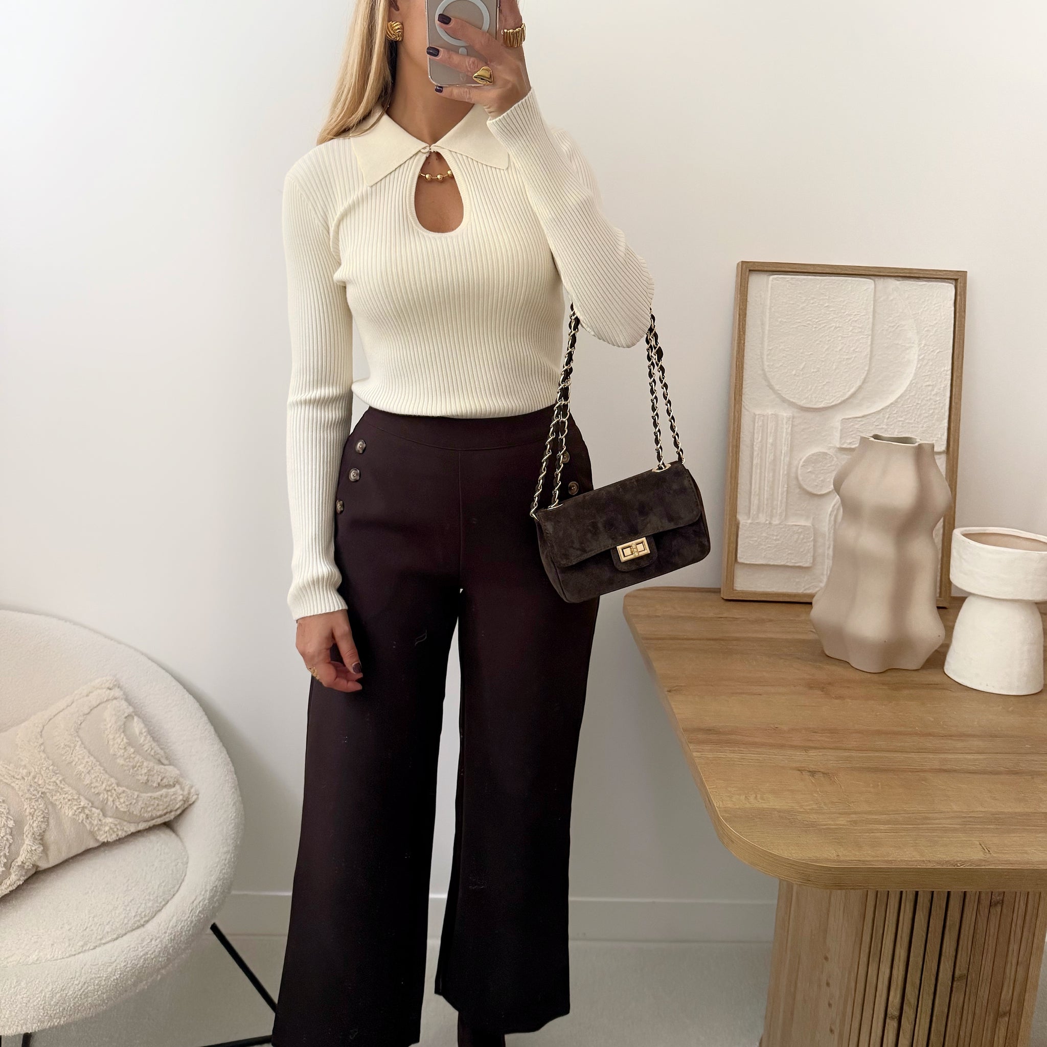 Pantalon droit et boutons GILBERT