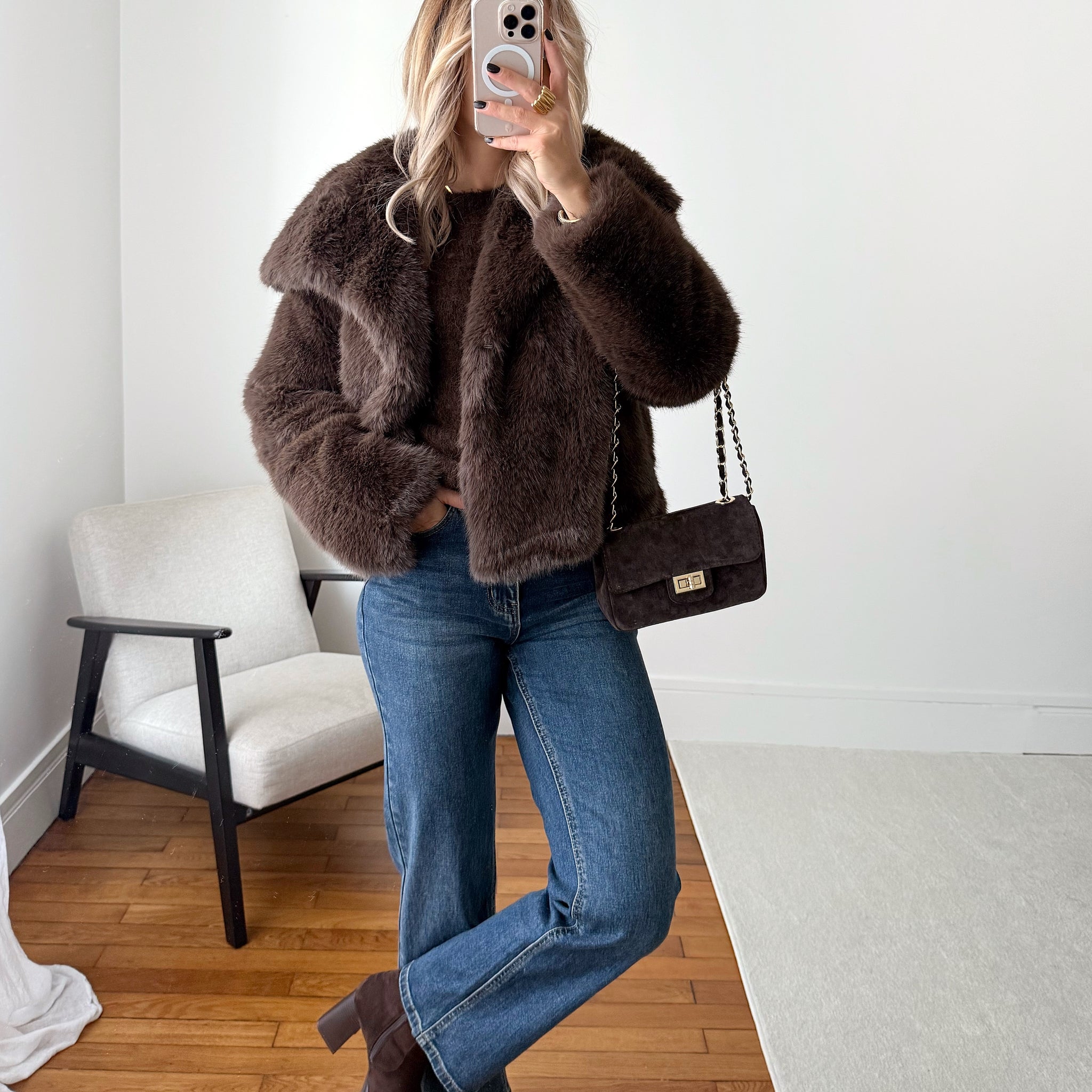 Manteau en fourrure vegan ABBY