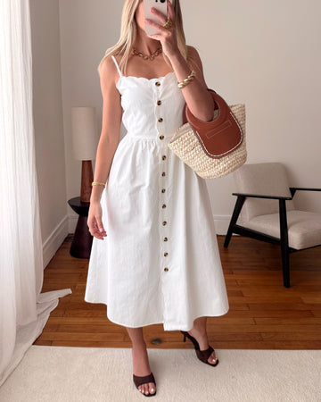 Robe mi-longue à bretelles EZRA