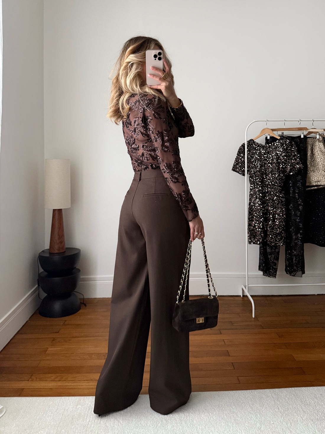 Pantalon tailleur DAMIEN - chocolat