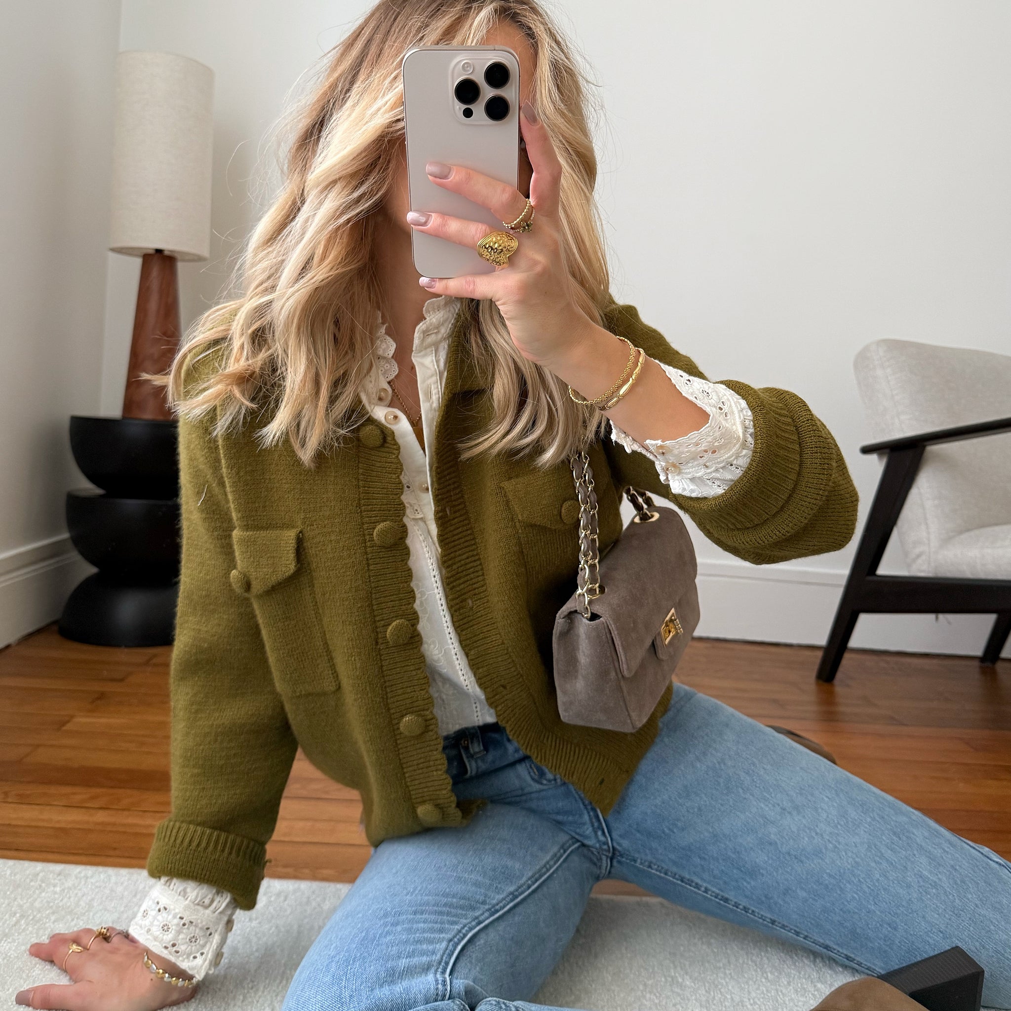 Cardigan col chemise TOUSSAIN