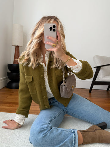 Cardigan col chemise TOUSSAIN